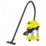 Пылесос KARCHER WD 3 P Premium, мощность 1000 Вт, штепсельная розетка, выдув, контейнер из нержавеющей стали, 1.629-891.0