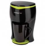 Кофеварка капельная POLARIS PCM 0109, 350 Вт, 1 порция за цикл, 1 чашка в комплекте, пластик, черный