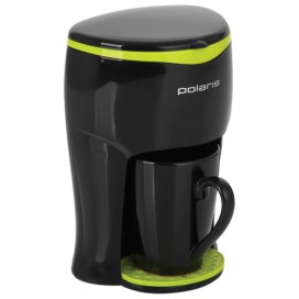 Кофеварка капельная POLARIS PCM 0109, 350 Вт, 1 порция за цикл, 1 чашка в комплекте, пластик, черный