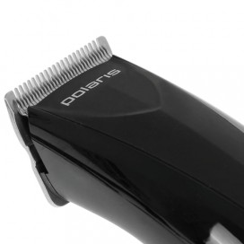 Машинка для стрижки волос POLARIS PHC 1014S, 5 установок длины, 4 насадки, сеть, черный