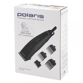 Машинка для стрижки волос POLARIS PHC 1014S, 5 установок длины, 4 насадки, сеть, черный