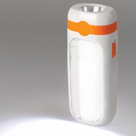 Фонарь светодиодный ЭРА KA10S, 10 х LED + 1 х LED, 2 режима, туристический, аккумуляторный заряд от 220 V, Б0025642