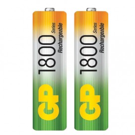 Батарейки аккумуляторные GP, АА, Ni-Mh, 1800 mAh, комплект 2 шт., в блистере, 180AAHC-2DECRC2
