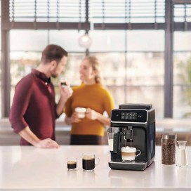 Кофемашина PHILIPS EP2231/40,1850 Вт, 15 бар, объем 1,8 л, емкость д/зерен 250 г, авто капучинатор, черная