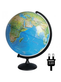 Глобус физический/политический диаметр 420 мм, с подсветкой, 10355