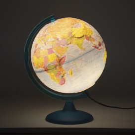 Глобус политический/физический диаметр 250 мм, рельефный, с подсветкой, 105447