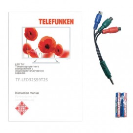 Телевизор TELEFUNKEN TF-LED32S63T2S, 32' (81 см), 1366х768, HD, 16:9, Smart TV, Android, Wi-Fi, белый
