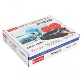Приставка для цифрового ТВ DVB-T2 D-COLOR DC705HD, AV OUT, HDMI, USB, пульт ДУ