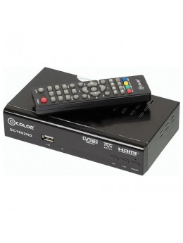 Приставка для цифрового ТВ DVB-T2 D-COLOR DC1002HD RCA, HDMI, USB, дисплей, пульт ДУ Приставка для цифрового ТВ DVB-T2 D-COLOR DC1002HD RCA, HDMI, USB, дисплей, пульт ДУ