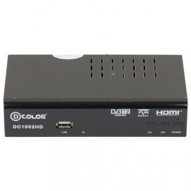 Приставка для цифрового ТВ DVB-T2 D-COLOR DC1002HD RCA, HDMI, USB, дисплей, пульт ДУ