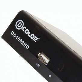 Приставка для цифрового ТВ DVB-T2 D-COLOR DC1002HD RCA, HDMI, USB, дисплей, пульт ДУ