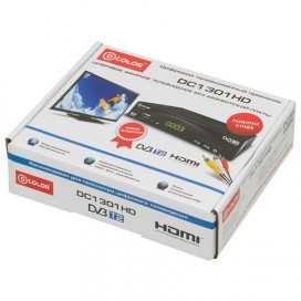 Приставка для цифрового ТВ DVB-T2 D-COLOR DC1301HD, RCA, HDMI, USB, дисплей, пульт ДУ