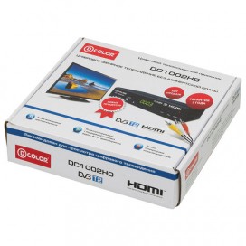 Приставка для цифрового ТВ DVB-T2 D-COLOR DC1002HD RCA, HDMI, USB, дисплей, пульт ДУ