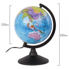 Глобус политический GLOBEN 'Классик', диаметр 210 мм, с подсветкой, К012100010
