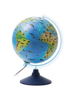 Глобус зоогеографический GLOBEN 'Классик Евро', диаметр 250 мм, с подсветкой, детский, Ке012500270