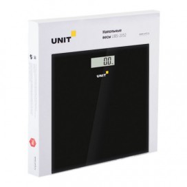 Весы напольные UNIT UBS-2052, электронные, вес до 150 кг, квадратные, стекло, черные, 462774