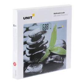 Весы напольные UNIT UBS-2056, электронные, вес до 180 кг, квадратные, стекло, с рисунком, 462772
