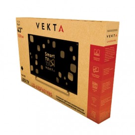 Телевизор VEKTA LD-43SF6519BS, 43' (108 см), 1920х1080, Full HD, 16:9, Smart TV, Android, Wi-Fi, черный