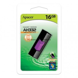 Флэш-диск 16 GB, APACER Handy Steno AH332, USB 2.0, черный, AP16GAH332B-1