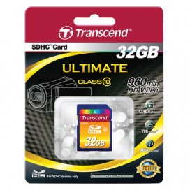 Карта памяти SDHC, 32 GB, TRANSCEND, 10 Мб/сек. (class 10), TS32GSDHC10