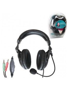 Наушники с микрофоном (гарнитура) DEFENDER HN-898, проводная, 3 м, стерео с оголовьем, регулятор громкости, 63898