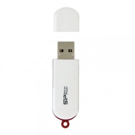 Флэш-диск 8 GB, SILICON POWER LuxMini 320, USB 2.0, белый, SP08GBUF2320V1W