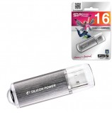 Флэш-диск 16 GB, SILICON POWER Ultima II-I Series, USB 2.0, металлический корпус, серебристый, SP16GBUF2M01V1S