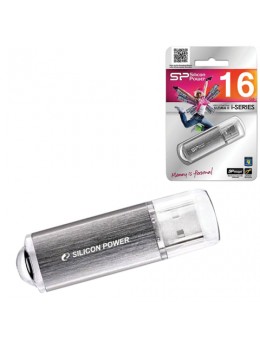 Флэш-диск 16 GB, SILICON POWER Ultima II-I Series, USB 2.0, металлический корпус, серебристый, SP16GBUF2M01V1S