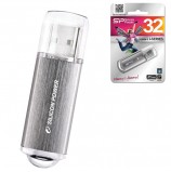 Флэш-диск 32 GB, SILICON POWER Ultima II-I Series, USB2.0, металлический корпус, серебристый, SP32GBUF2M01V1S