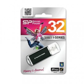 Флэш-диск 32 GB, SILICON POWER Ultima II-I Series, USB 2.0, металлический корпус, черный, SP32GBUF2M01V1K