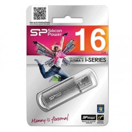 Флэш-диск 16 GB, SILICON POWER Ultima II-I Series, USB 2.0, металлический корпус, серебристый, SP16GBUF2M01V1S