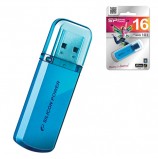 Флэш-диск 16 GB, SILICON POWER Helios 101, USB 2.0, металлический корпус, голубой, SP16GBUF2101V1B