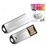 Флэш-диск 8 GB, SILICON POWER Touch 830, USB 2.0, металлический корпус, серебристый, SP08GBUF2830V1S