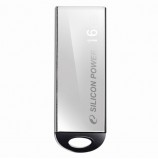 Флэш-диск 16 GB, SILICON POWER Touch 830, USB 2.0, металлический корпус, серебристый, SP16GBUF2830V1S