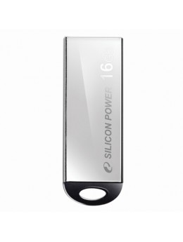 Флэш-диск 16 GB, SILICON POWER Touch 830, USB 2.0, металлический корпус, серебристый, SP16GBUF2830V1S