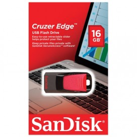 Флэш-диск 16 GB, SANDISK Cruzer Edge, USB 2.0, черный, SDCZ51-016G-B35