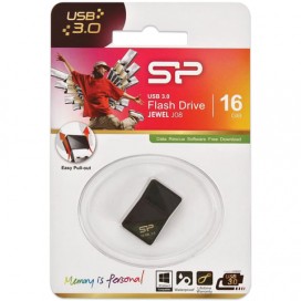 Флэш-диск 16 GB SILICON POWER Jewel J08 USB 3.1, черный, SP16GBUF3J08V1K