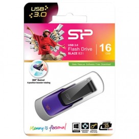 Флэш-диск 16 GB SILICON POWER Blaze B31 USB 3.1, фиолетовый, SP16GBUF3B31V1U