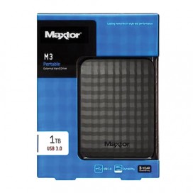Диск жесткий внешний HDD SEAGATE 'Maxtor M3 Portable', 1 Tb, 2,5', USB 3.0, черный, STSHX-M101TCBM