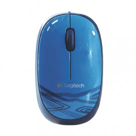 Мышь проводная LOGITECH M105, USB, 2 кнопки + 1 колесо-кнопка, оптическая, синяя, 910-003105