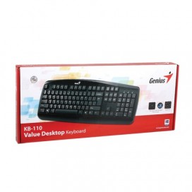 Клавиатура проводная GENIUS KB-110, USB, 104 клавиши, черная, 31300700100