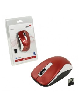 Мышь беспроводная GENIUS NX-7010, 2 кнопки + 1 колесо-кнопка, оптическая, бело-красная, 31030114111