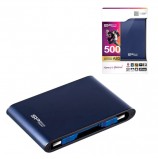 Диск жесткий внешний HDD SILICON POWER 'Armor А80', 500 GB, 2,5', USB 3.1, синий, SP50GBPHDA80S3B