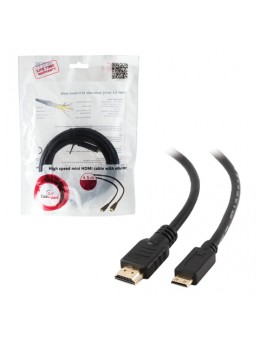 Кабель HDMI-mini HDMI, 4,5 м, GEMBIRD, M-M, экранированный, для передачи цифрового аудио-видео, CC-HDMI4C-15 Кабель HDMI-mini HDMI, 4,5 м, GEMBIRD, M-M, экранированный, для передачи цифрового аудио-видео, CC-HDMI4C-15