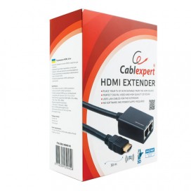 Кабель-удлинитель HDMI-2RJ45, 0,3 м, CABLEXPERT, для подключения устройств с HDMI ч/з RJ45, DEX-HDMI-01