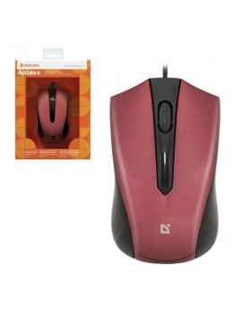 Мышь проводная DEFENDER ACCURA MM-950, USB, 2 кнопки + 1 колесо-кнопка, оптическая, чёрно-красная, 52951