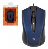 Мышь проводная DEFENDER ACCURA MM-950, USB, 2 кнопки + 1 колесо-кнопка, оптическая, чёрно-синяя, 52952
