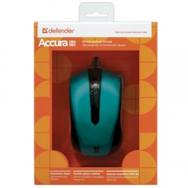 Мышь проводная DEFENDER ACCURA MM-950, USB, 2 кнопки+1колесо-кнопка, оптическая, чёрно, 52953