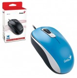 Мышь проводная GENIUS DX-110, USB, 2 кнопки + 1 колесо-кнопка, оптическая, голубая, 31010116103