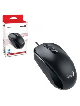 Мышь проводная GENIUS DX-110, USB, 2 кнопки + 1 колесо-кнопка, оптическая, чёрная, 31010116100 Мышь проводная GENIUS DX-110, USB, 2 кнопки + 1 колесо-кнопка, оптическая, чёрная, 31010116100